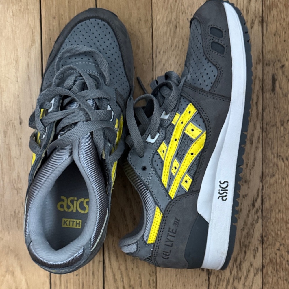Asics Gel Lyte III Charcoal and Lemon Sneakers